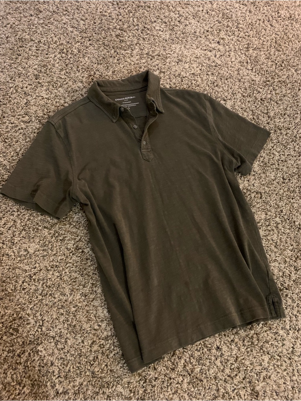 Banana Republic Men's Dark Olive Polo